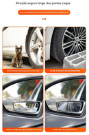 Espelho Auxiliar Retrovisor Convexo HD para Carro | Ponto Cego 360° Ajustável para Rodas e Estacionamento
