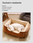 Cama para Gato em Plush Macio e Respirável – Confortável, Aconchegante e Antiestresse (Tamanhos S/M/L)