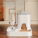 Comedouro e Bebedouro Automático para Cães e Gatos com Duas Tigelas – Alimentador por Gravidade Sem Energia