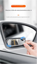 Espelho Auxiliar Retrovisor Convexo HD para Carro | Ponto Cego 360° Ajustável para Rodas e Estacionamento