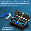 Fone de Ouvido F9 TWS Bluetooth 5.0 | Power Bank 2800mAh | Display LED | Som Surround 9D À Prova D'Água