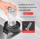 Lavador Automático de Copos para Pia com Jato 360° – Enxágue Rápido e Eficiente