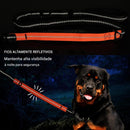 Trela Tática Bungee Heavy Duty para Cães Grandes | Guia Elástica Reflexiva com Mosquetão Quick Release