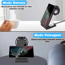 Carregador sem fio 3 em 1 multifuncional - 15 W - para Apple Watch 9 8 7 6 AirPods Pro iPhone 15 14 13 12 11 XR X