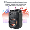 Caixa de Som Bluetooth Portátil TDX 5.0 com Luz RGB, Rádio FM, Suporte para Celular, USB e Cartão TF (500mAh)