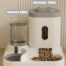 Comedouro e Bebedouro Automático por Gravidade 2 em 1 | Grande Capacidade | Ração e Água para Cães e Gatos