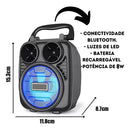 Caixa De Som Potente Bluetooth 5.0 Bateria De Longa Duração