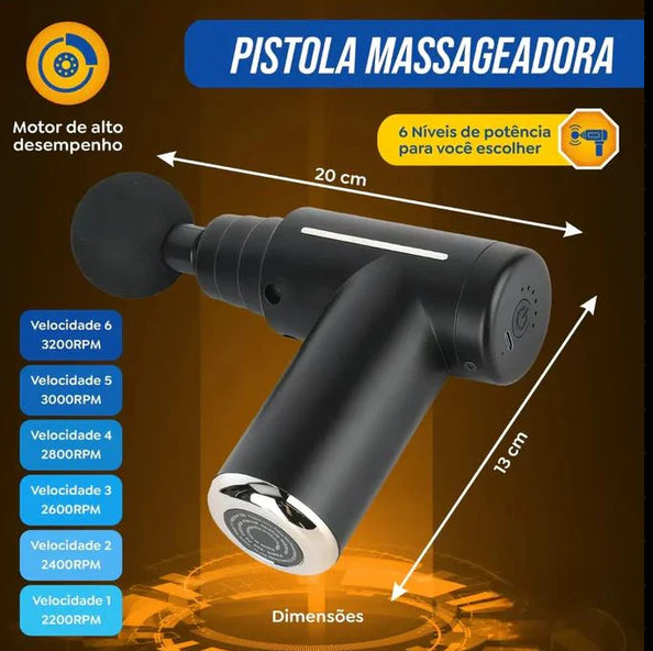 Massageador Elétrico Muscular e Facial  Recarregável Massagem e Terapia