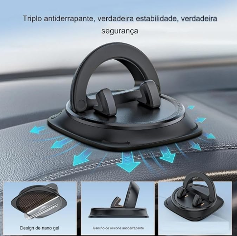 Suporte Veicular Universal Para Celular Giratório 360º