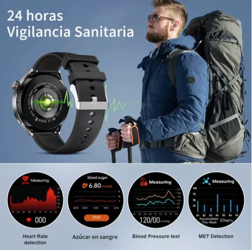 Relógio Inteligente Smartwatch GT4 Pro Masculino GPS 360*360