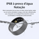 Smart Ring TK16 Monitoramento Saúde 24h | Frequência Cardíaca, Oxigênio e Sono | Controle por Gestos IP68