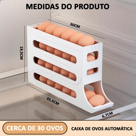 Porta Ovos Organizador e Dispensador 4 Camadas