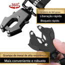 Trela Tática Bungee Heavy Duty para Cães Grandes | Guia Elástica Reflexiva com Mosquetão Quick Release