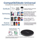 Carregador Sem Fio 15w para iPhone, Sansung, Motorola e outros