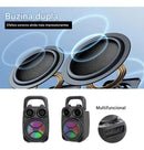 Caixa de Som Bluetooth Portátil TDX 5.0 com Luz RGB, Rádio FM, Suporte para Celular, USB e Cartão TF (500mAh)