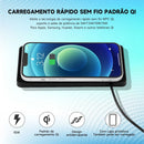 Base de Carregamento Sem Fio 15W para Carro | Antiderrapante, Bloqueio de Calor, Type C / USB QC