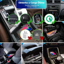 Base de Carregamento Sem Fio 15W para Carro | Antiderrapante, Bloqueio de Calor, Type C / USB QC