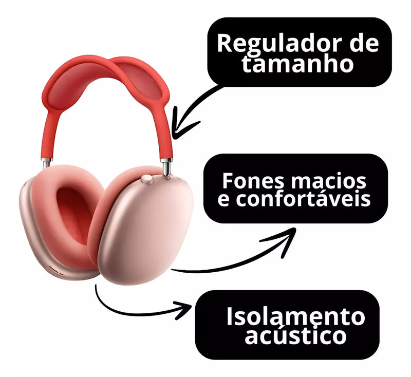 Headphone Wireless Stereo P9 Com Microfone HiFi Max