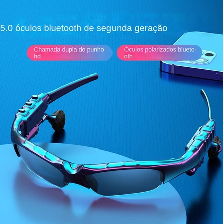 Óculos de Sol Com Fones Bluetooth 5.0 e Microfone