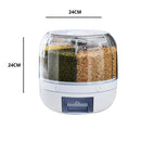 Porta Grãos e Cereais Giratório 6 Divisórias