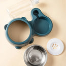 Comedouro e Bebedouro Automático 2 em 1 para Gatos e Cães | Tigela em Inox Inclinada 15° Ergonômica