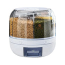 Porta Grãos e Cereais Giratório 6 Divisórias