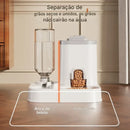 Comedouro e Bebedouro Automático para Cães e Gatos com Duas Tigelas – Alimentador por Gravidade Sem Energia