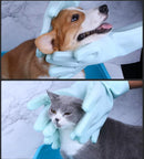 Luva de Silicone para Tosa e Banho de Pets | Escova Removedora de Pelos Multifuncional Anti-Calor