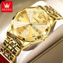 Relógio Masculino Luxo Clássico OLEVS 9931 Pulseira em Aço Inoxidável Quartzo à Prova D'água