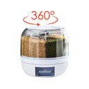 Porta Grãos e Cereais Giratório 6 Divisórias