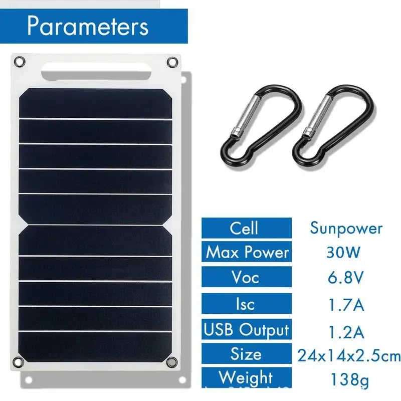 Carregador Celular Painel Solar 30w