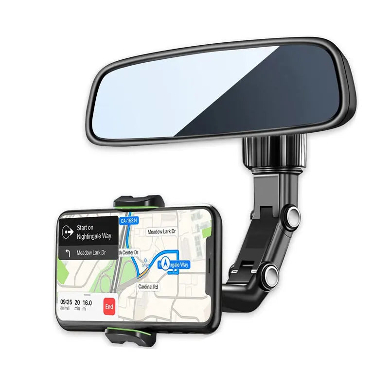 Suporte de Celular Retrovisor de Carrro Giratório 360º