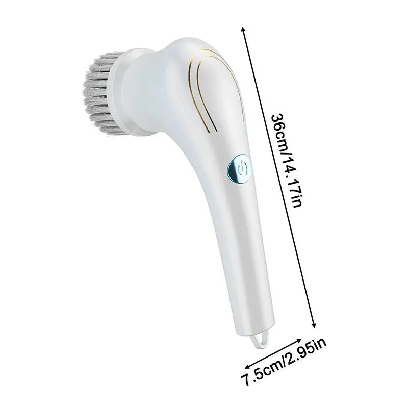 Escova de Limpeza Elétrica Multifuncional 5 em 1