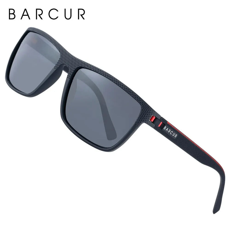 Óculos de Sol Esportivos BARCUR TR90 Lentes Polarizadas Anti-Reflexo Proteção UVAB