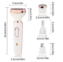 Depilador Elétrico 4 em 1 - Biquíni Sobrancelha Nariz Face - Indolor