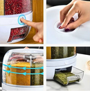 Porta Grãos e Cereais Giratório 6 Divisórias