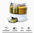 Porta Grãos e Cereais Giratório 6 Divisórias