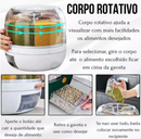 Porta Grãos e Cereais Giratório 6 Divisórias