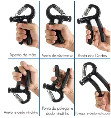 Hand Grip Flexor de Punho e Mão Com Mola Ajuntável