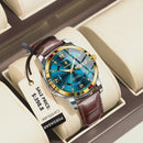 Relógio Masculino de Luxo POEDAGAR 936L Quartzo à Prova D'água Pulseira de Couro