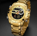Relógio Esportivo de Luxo NAVIFORCE 9163  Original Quartz Dual Display Estilo Militar