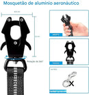 Trela Tática Bungee Heavy Duty para Cães Grandes | Guia Elástica Reflexiva com Mosquetão Quick Release